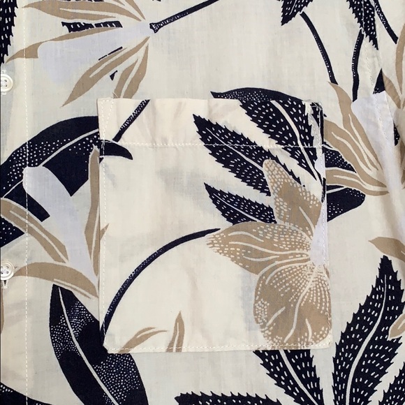 H&M tropical print button down shirt size L - Picture 2 of 8